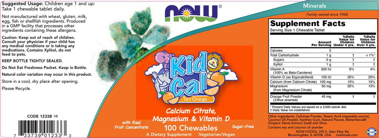 Kid Cal - mag - 100 žvečilnih tablet