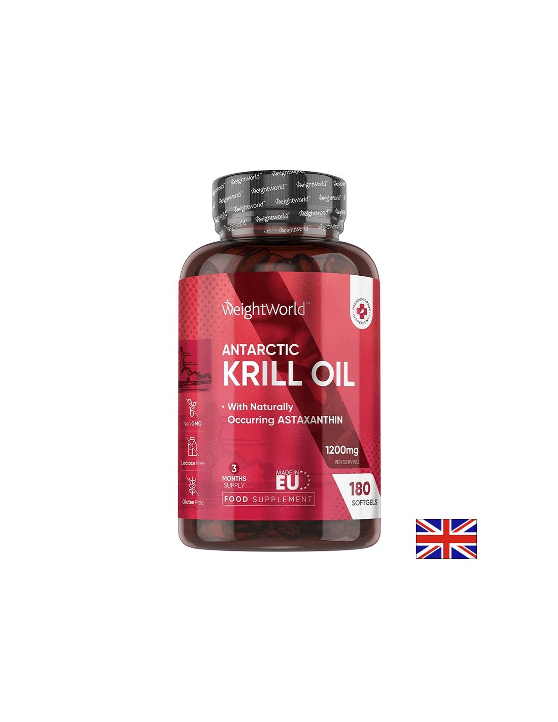 Nega srca, možganov in vida - Antarktično kril olje 600 mg, 180 kapsul softgela - kril olje