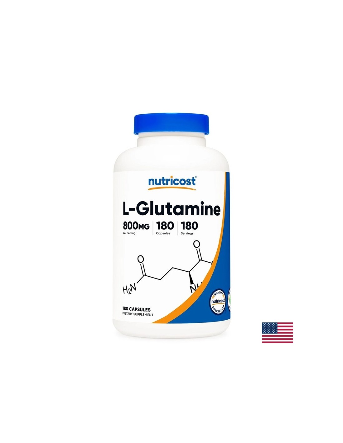 V podporo mišicam in črevesjem - L -glutamin, 800 mg x 180 kapsul