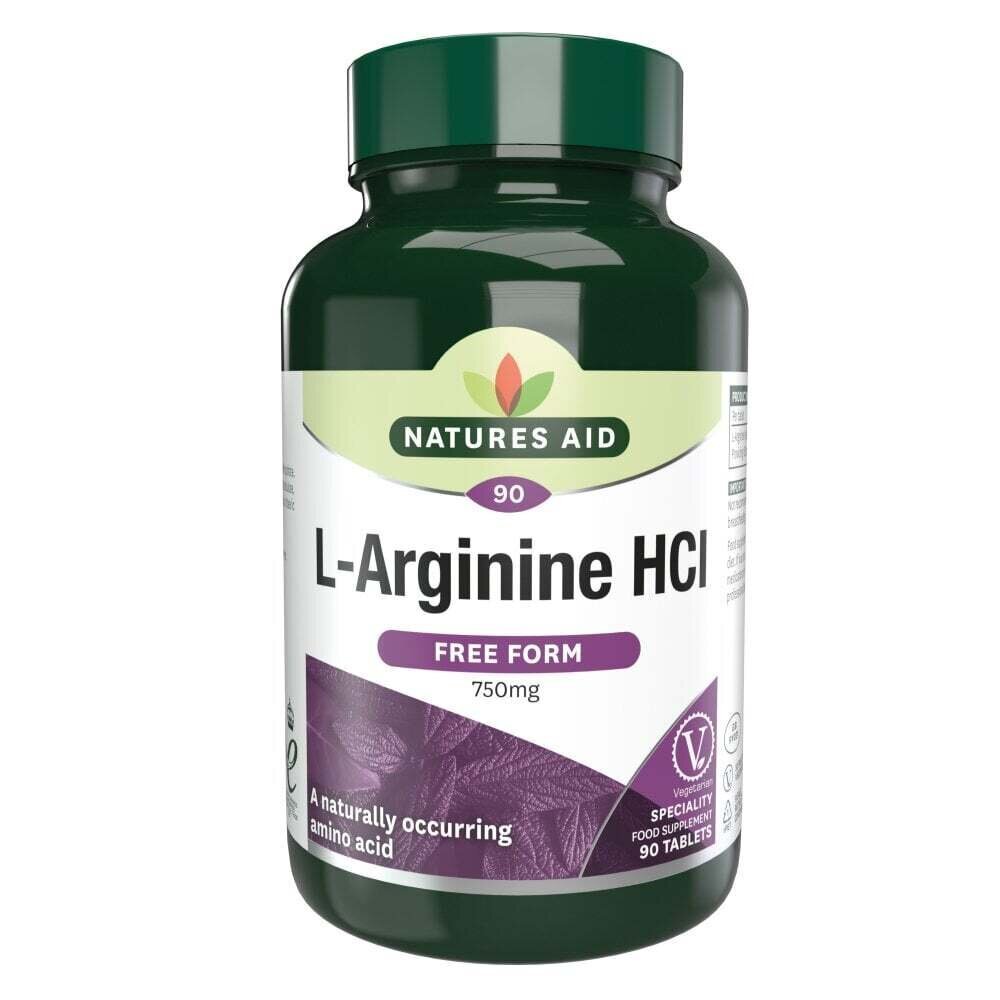 L-arginin (L-arginin HCl) 750 mg 90 tablete Nature Aid