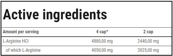 L -arginin xtreme 1220 mg - 90 kapsul