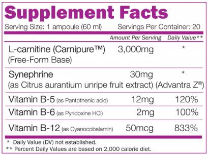 L -karnitin plus posnetek - 20 x 60 ml