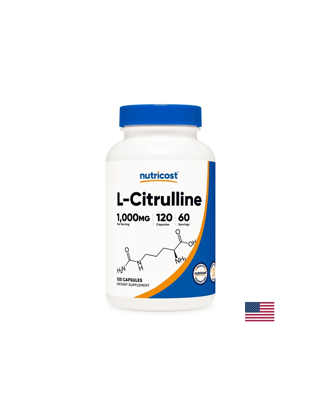 Mišična masa - L-citrulin (L-Citrulline), 1000 mg/120 kapsul <tc>Nutricost</tc>