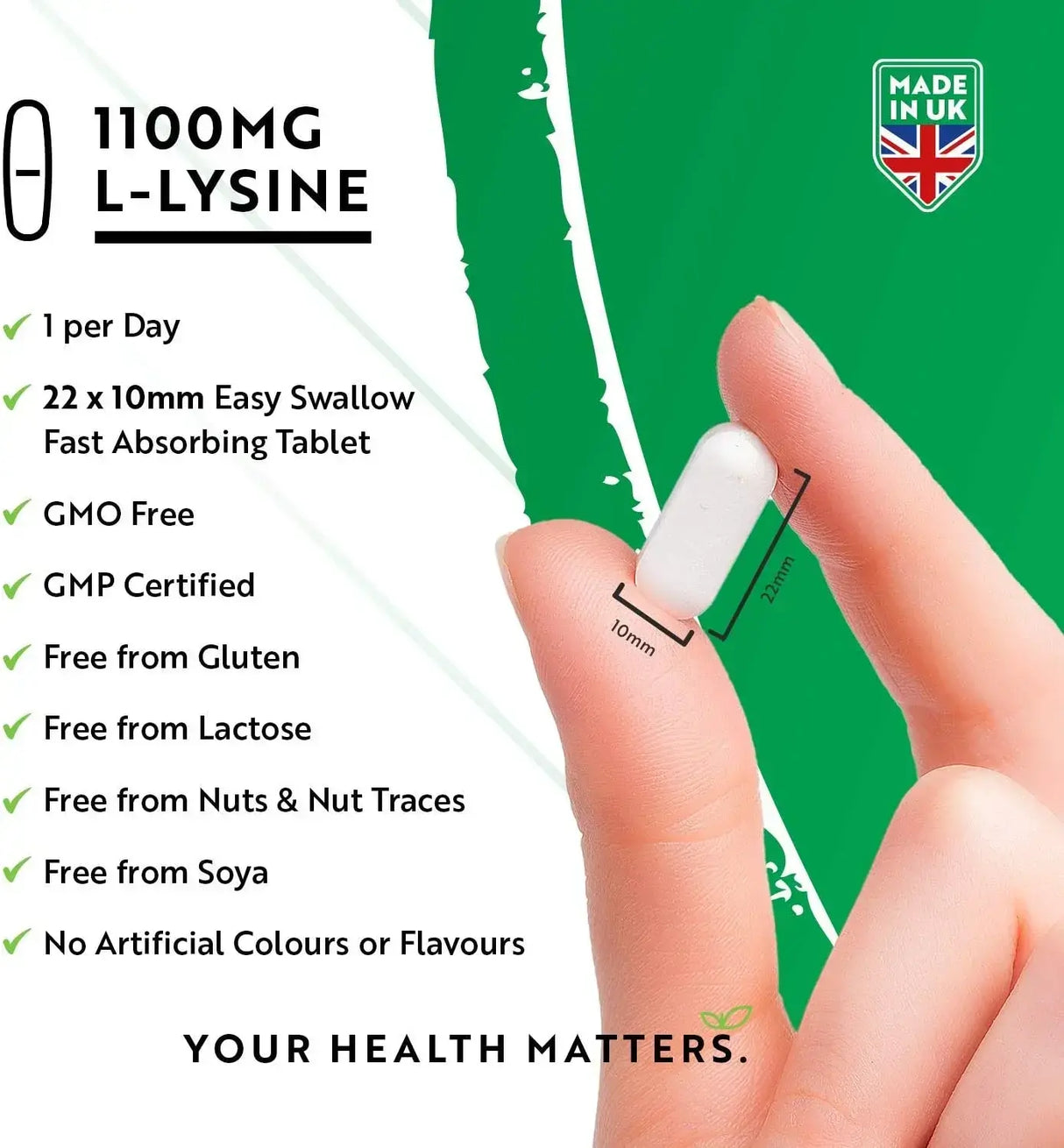 L-Lysine 1100mg 240 Veganske tablete