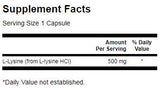 L -lizin 500 mg - 100 kapsul