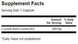 L-lizin 500 mg 300 kapsul