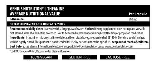 L -THEANINE 500 mg - 60 kapsul