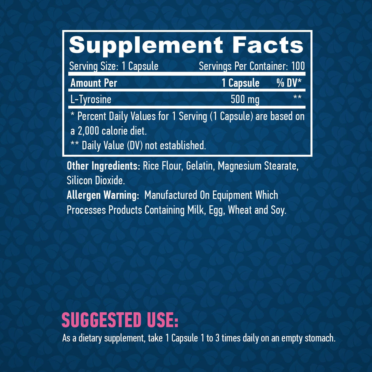 L-tirozin 500mg. / 100 kape.