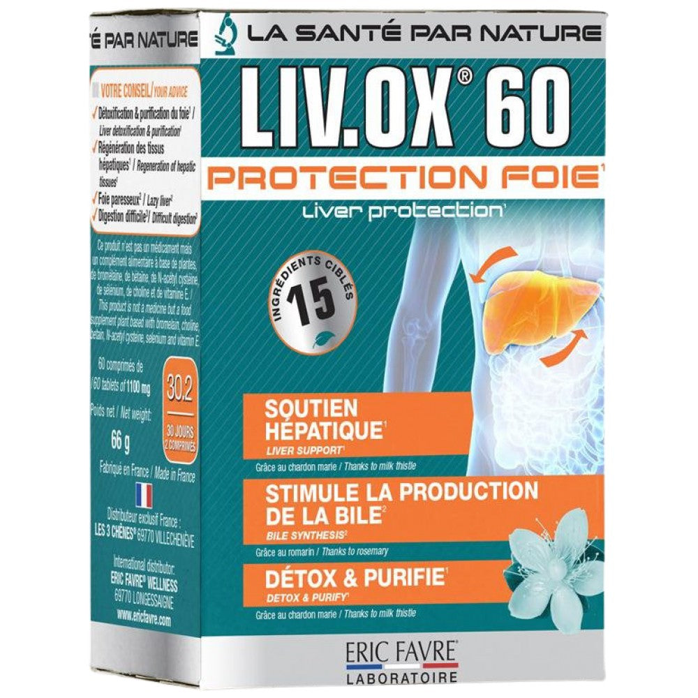Liv.ox® 60 | Jetrne detox in zaščitna formula 60 tablet