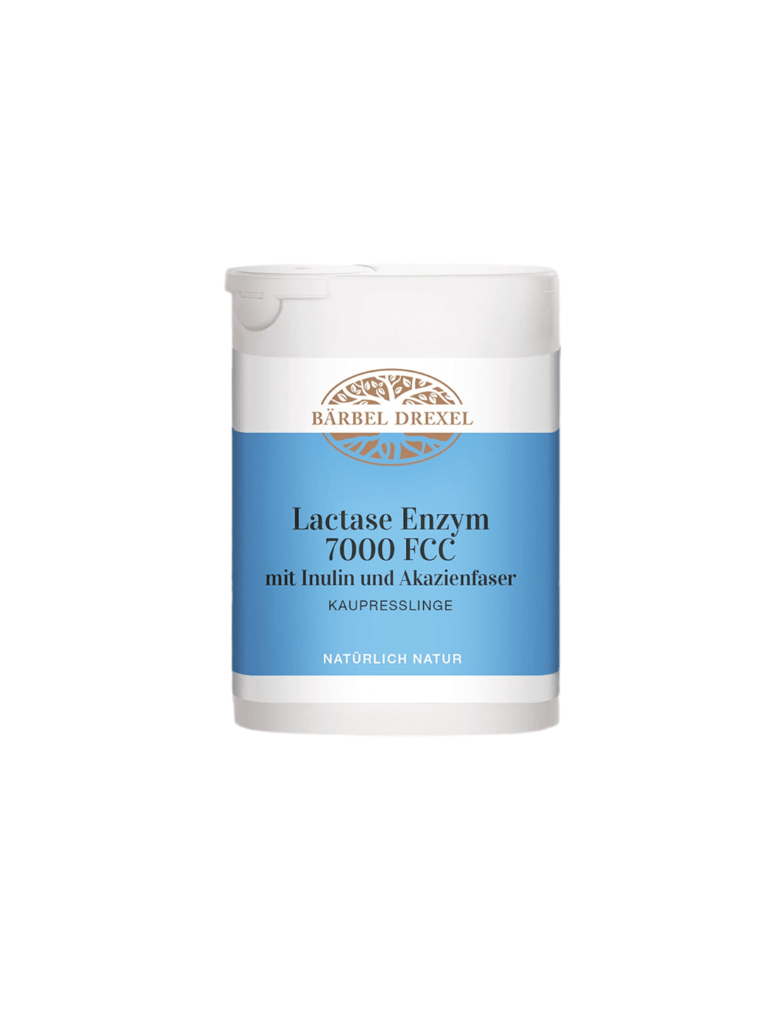 Lactase Enzym 7000 FCC mit Inulin und Akazienfaser/ Lactase enzyme, 75 žvečljivih tablet <tc>Bärbel Drexel</tc>