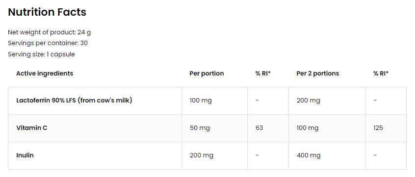 Laktoferrin lfs 90% 60 kapsul