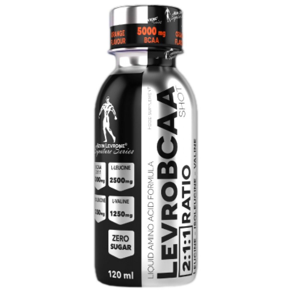 LevrBcaa Shot / 5000 mg BCAA z ničelnim sladkorjem - 12 x 120 ml