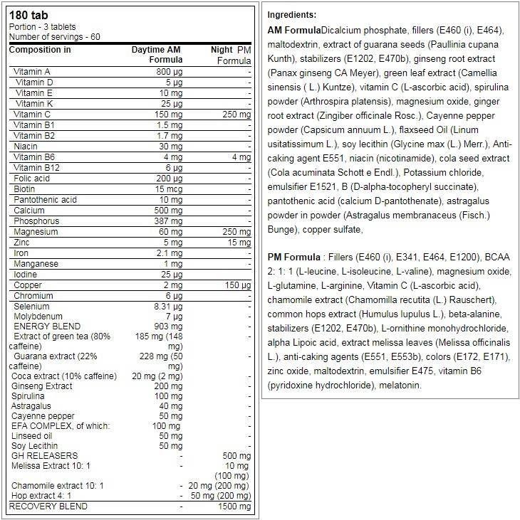 Formula LeVroarmour AM & PM - 2 x 90 tablet