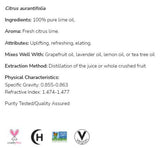Limetino olje | 100% čisti citrusi aurantifolia - 30 ml