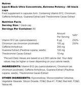 Lipo-6 Črni Ultra koncentrat | Ekstremna moč 60 kapsul
