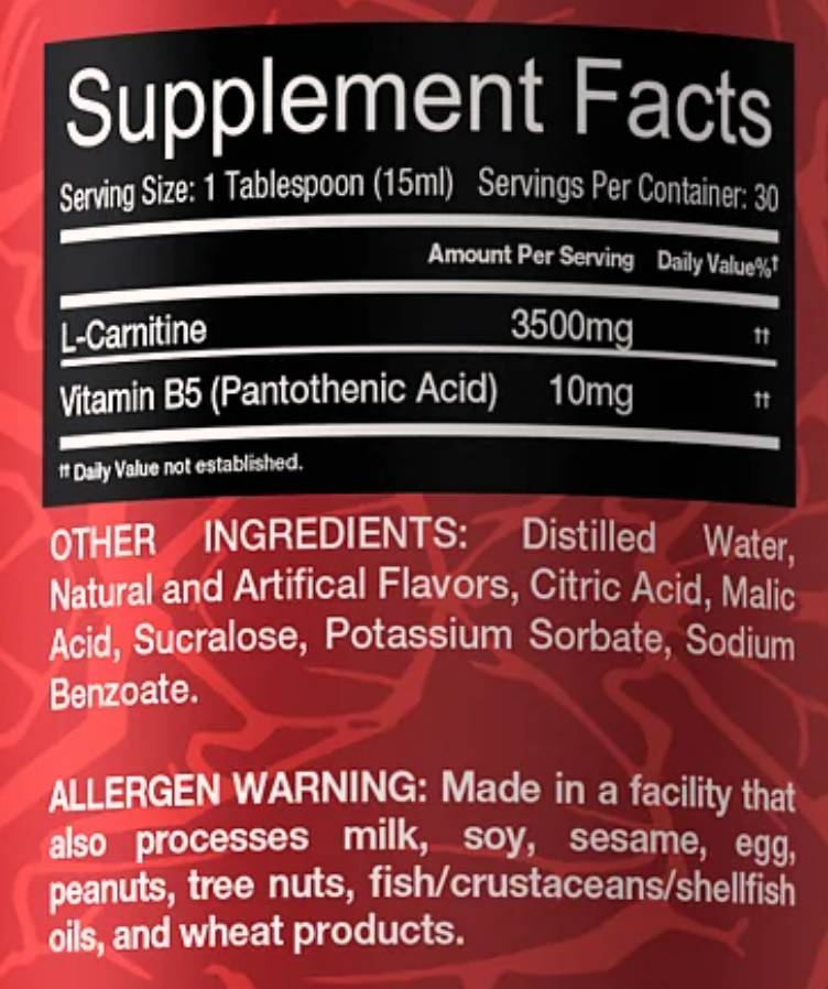 Tekoči L-karnitin 3500 mg 450 ml