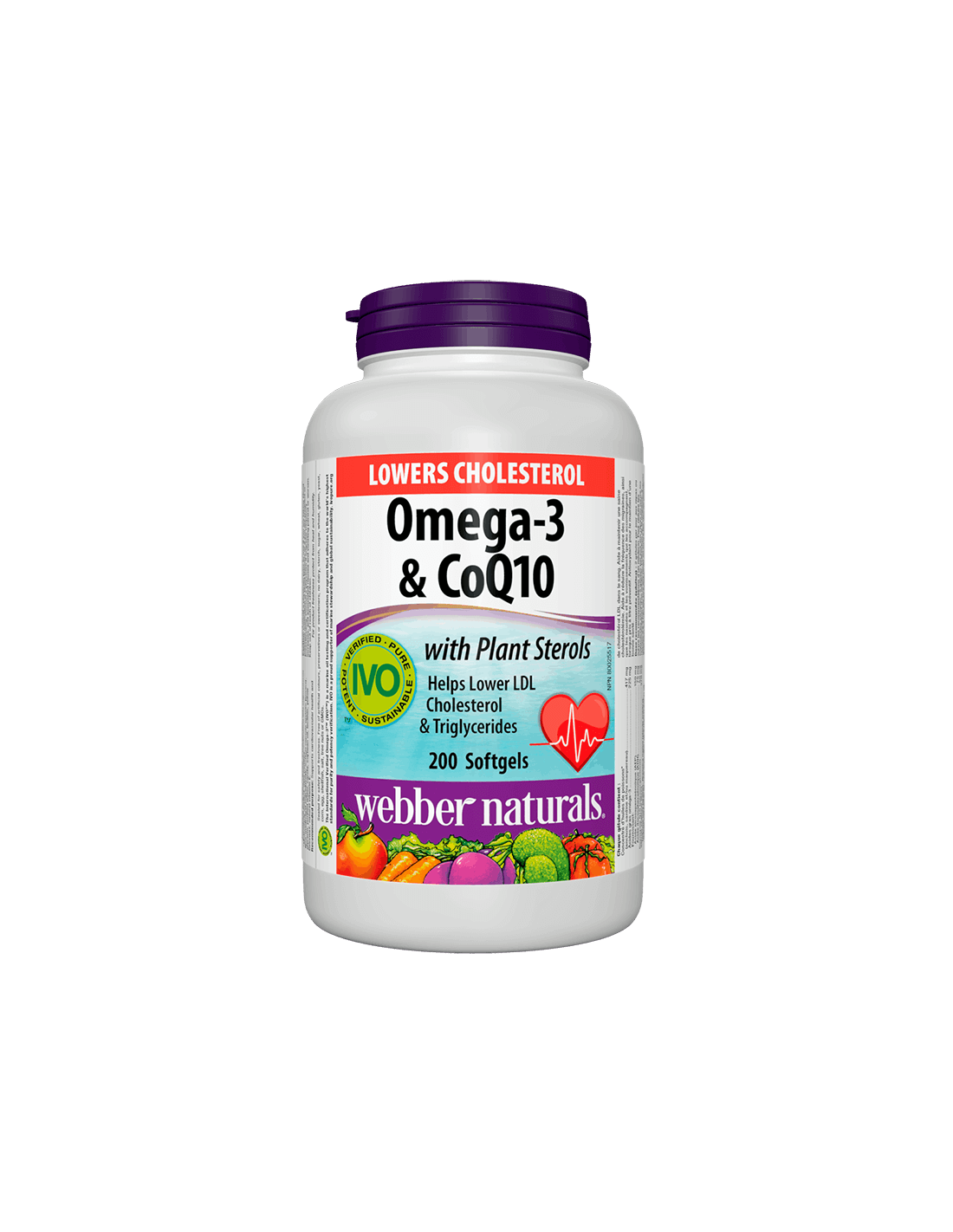 Zniža holesterol omega-3 in coq10+rastlinski steroli/ omega-3 s koencimom Q10 in fitosteroli x 200 kapsul softgela