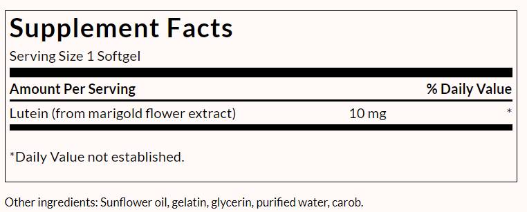 Lutein 10 mg - 60 softgelov