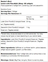 Lutein 20 mg | S floglo - 60 gel kapsul