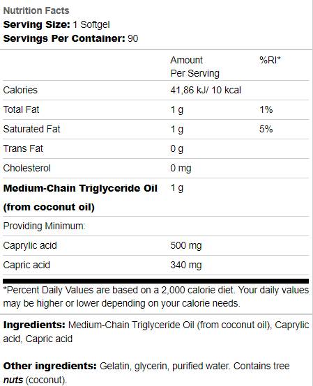 Mct čiste 1000 mg 90 gel kapsul