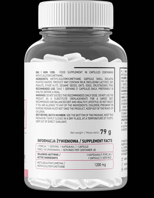 MSM 1200 mg 60 kapsul