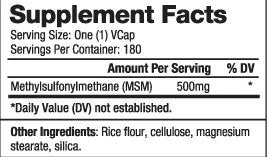 MSM 500 mg / 180