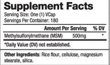 MSM 500 mg / 180