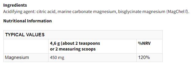 Magnesio moderno | z morskim magnezijevim karbonatom in magnezijem bisglicinatom - 300 gramov