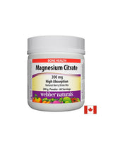 Magnezijev citrat – magnezijev citrat, ki se visoko absorbira, 300 mg, 200 g prahu z okusom jagodičja <tc>Webber Naturals</tc>