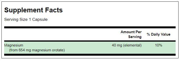 Magnezijev orotat 40 mg - 60 kapsul