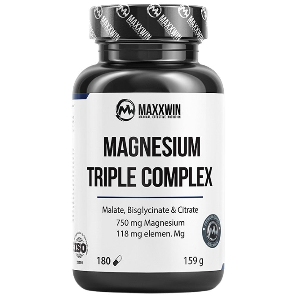Magnezijev trojni kompleks | z malate, bisglicinat in citrat - 180 kapsul