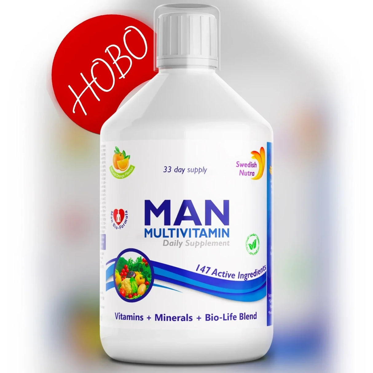 Man Multivitamini za moške s kolagenom 1497 mg - 147 aktivnih sestavin /500 ml /