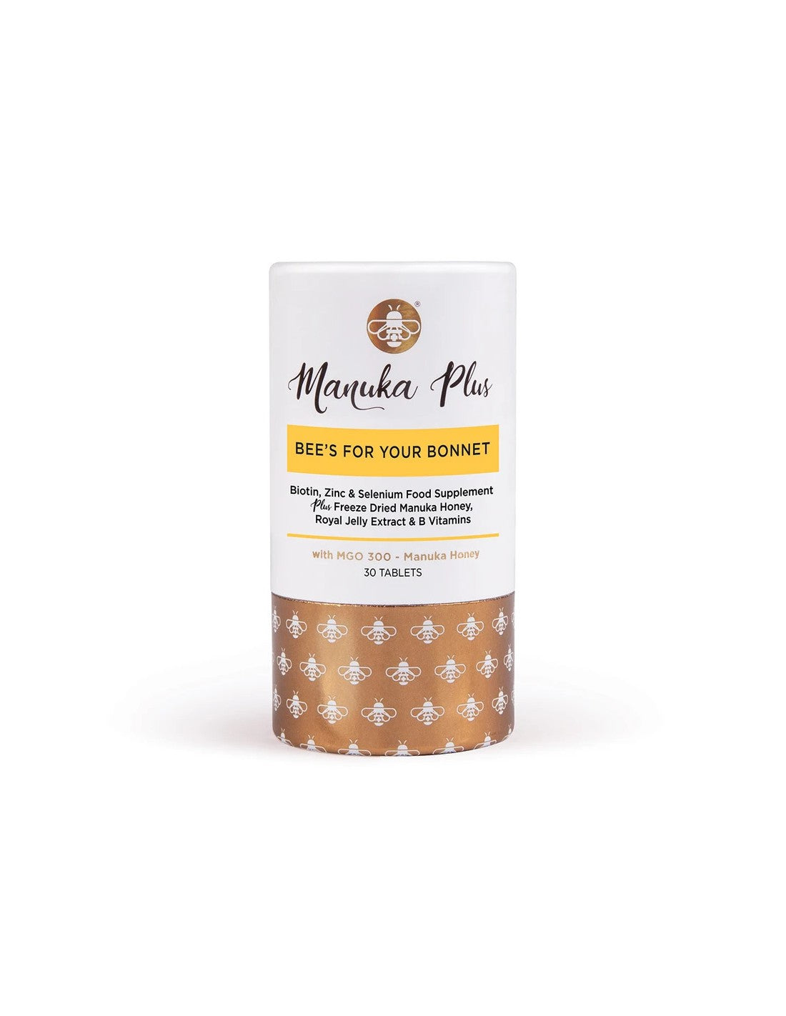 Manuka Plus® Bee's za vaš pokrov motorja/ formulo za lase, kožo in nohte z medom iz Manuka MGO 300 x 30 tablete