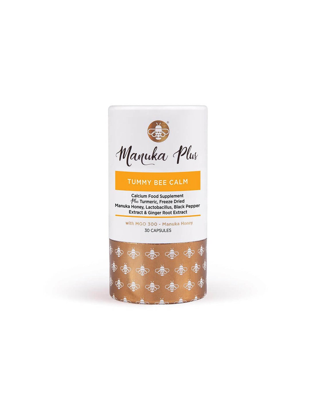 Manuka plus trebuh čebela mirna z MGO 300 / Manuka Honey Formula za dobro prebavo, 30 kapsul
