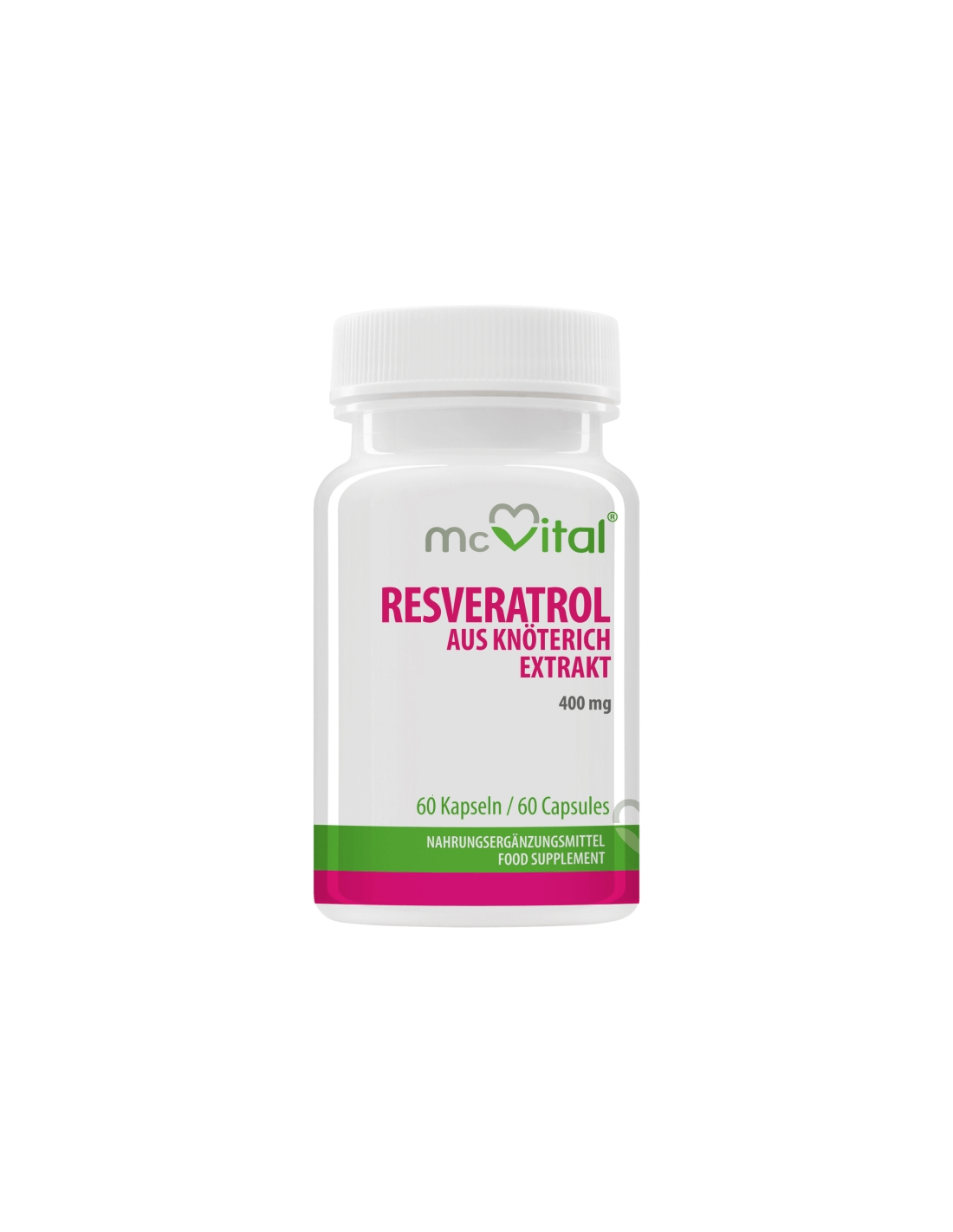 Cirkulacija, kardiovaskularni sistem - McVital Resveratrol (iz japonskega jajcevodanskega gomolja), 60 kapsul