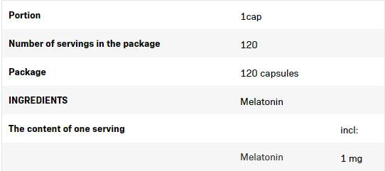Melatonin 1 mg - 120 kapsul