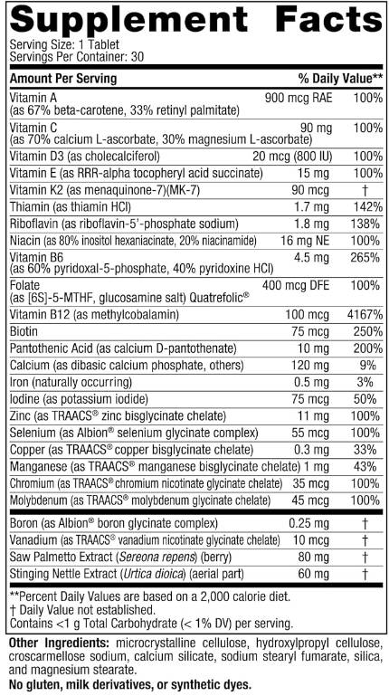 Moški multivitamin en dnevno - 30 tablet
