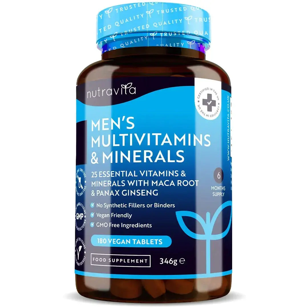 Moški multivitamini in minerali 180 veganskih tablet