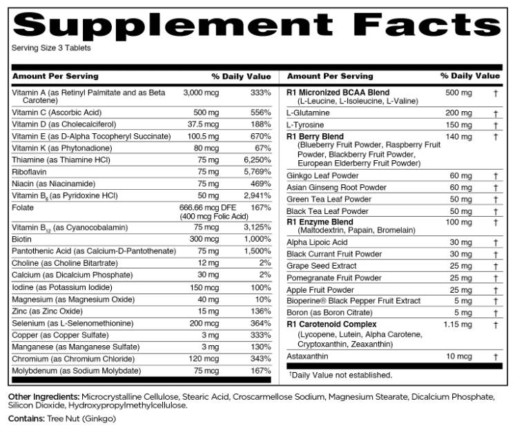 Moški vlak Daily Multivitamin | 50+ sestavin - 90 tablet