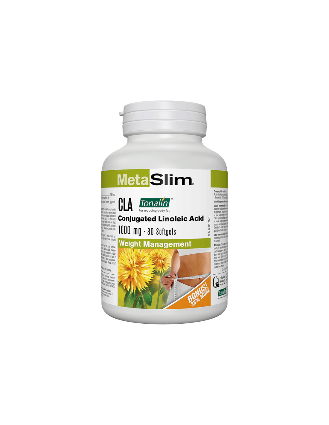 Metaslim® CLA (konjugirana linolna kislina) Tonalin® 1000 mg x 80 kapsule softgela