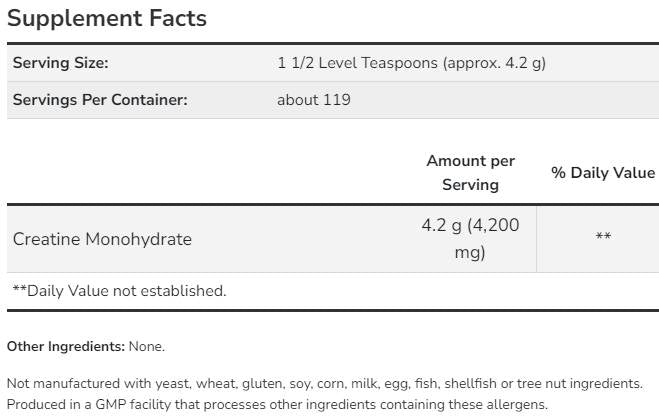 Mikronizirani kreatin monohidrat - 500 gramov