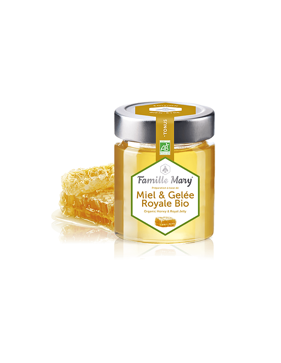 Miel & Gelée Royale Bio / Bio Acacia Honey + Royal Jelly, 170 G Famille Mary