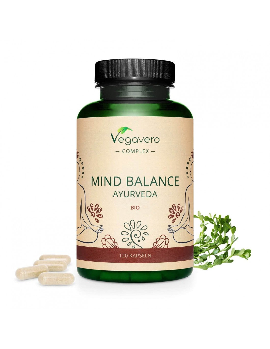 Mind Balance Ayurveda Bio, 120 kapsul, 100 % vegansko <tc>Vegavero</tc>