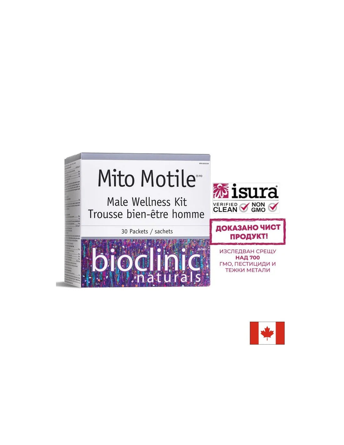 Mito Motile™ Male Wellness Kit - Formula plodnosti za moške, 30 paketov <tc>Natural Factors</tc>