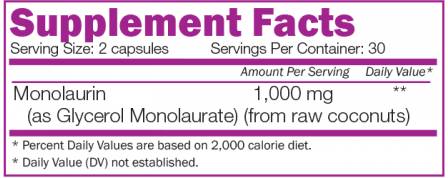 Monolaurin 1000 mg - 60 kapsul