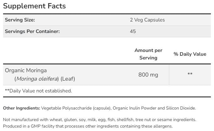Moringa list 400 mg - 90 kapsul