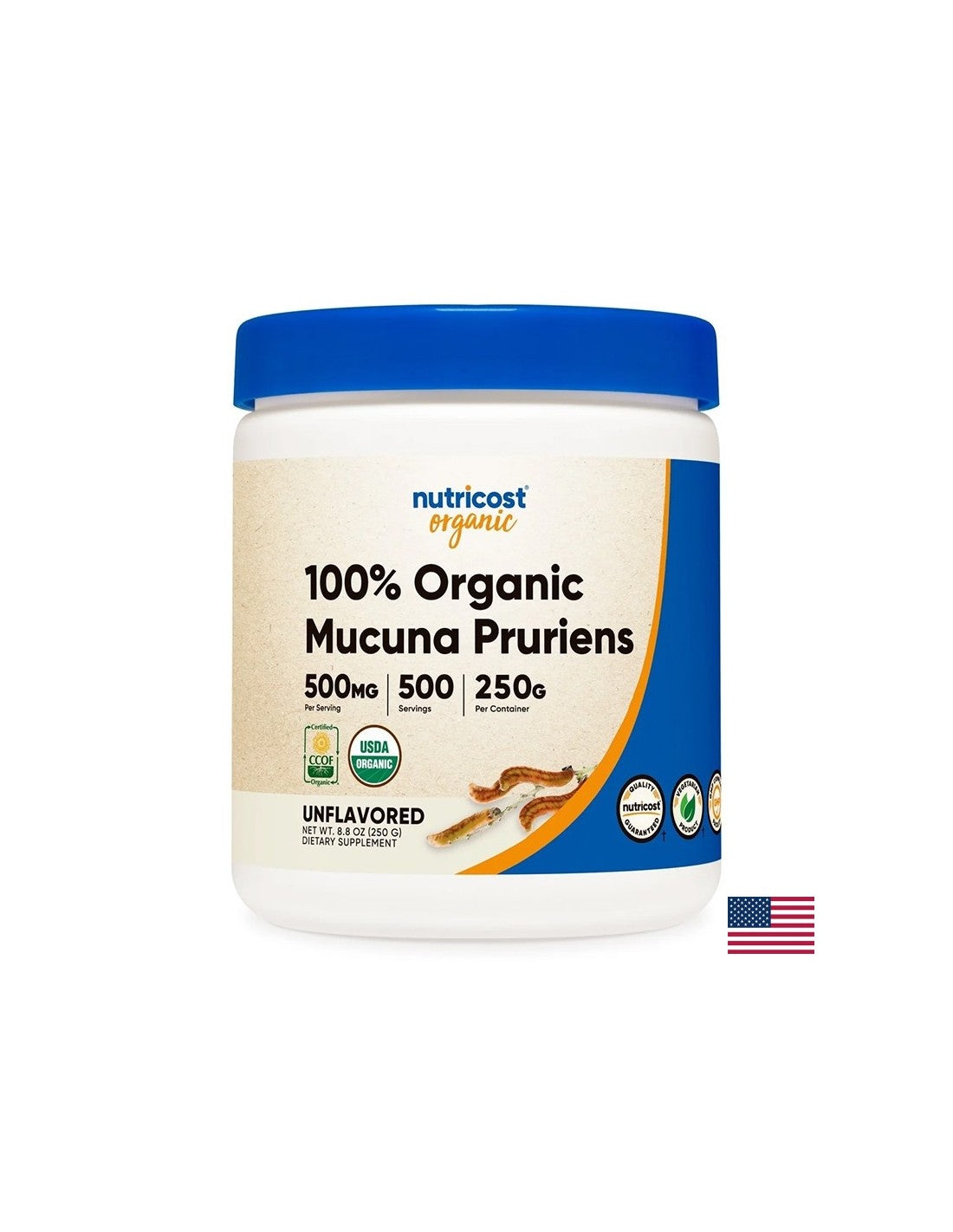 Stres in tesnoba - Mucuna (Mucuna Pruriens) 400 mg, 250 g prahu