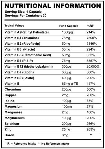 Multivitamin in minerali - 60 kapsul