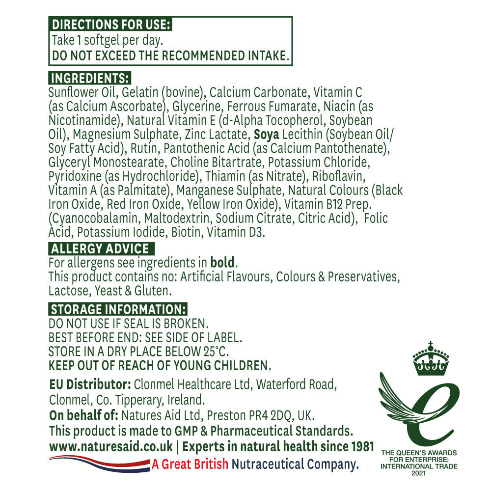 Multi-vitamini in minerali (več vitamini in minerali) 90 softgels Naturesaid