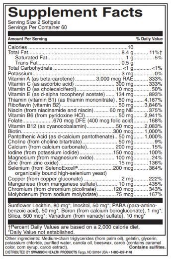 Multi brez železa | Visoka potencial - 120 gel kapsul